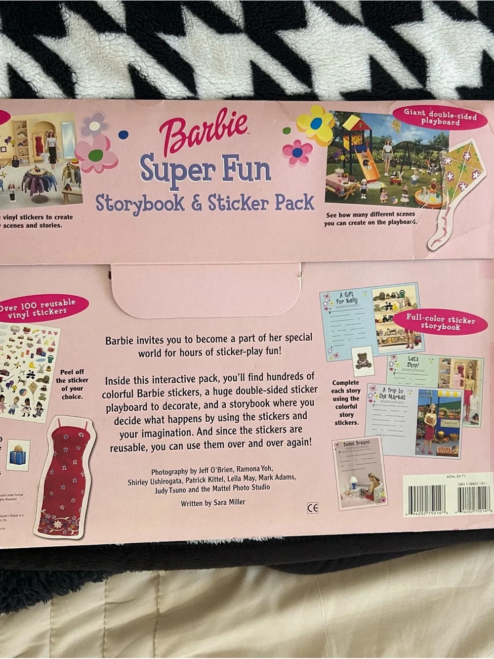 2001 Barbie Super Fun Storybook and Sticker Pack, Great Condition Kids Book